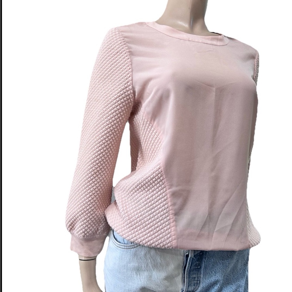 TED BAKER Chic Blush Textured Blouse